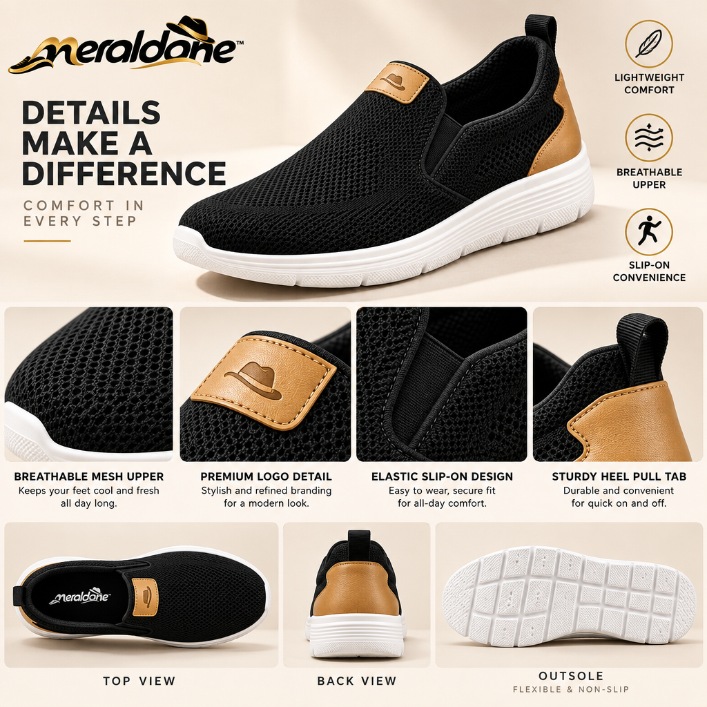 Meraldane™ FlexAir Mesh Slip-On Sneakers