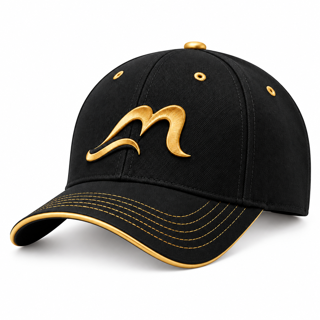 Meraldane™ Signature Gold-Trim Baseball Cap