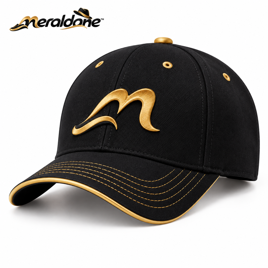 Meraldane™ Signature Gold-Trim Baseball Cap